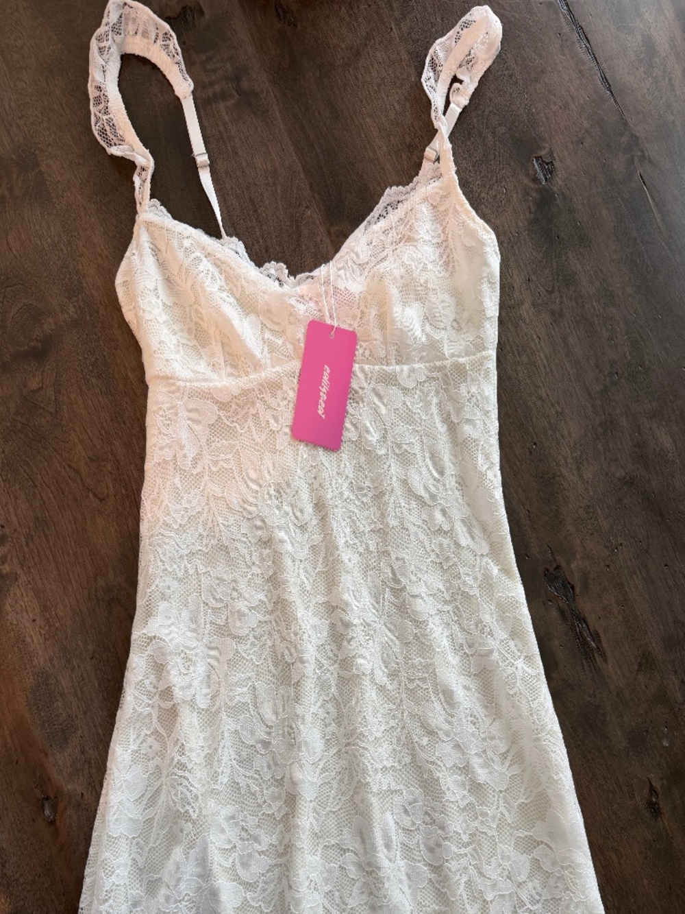 Edikted white lace slip dress